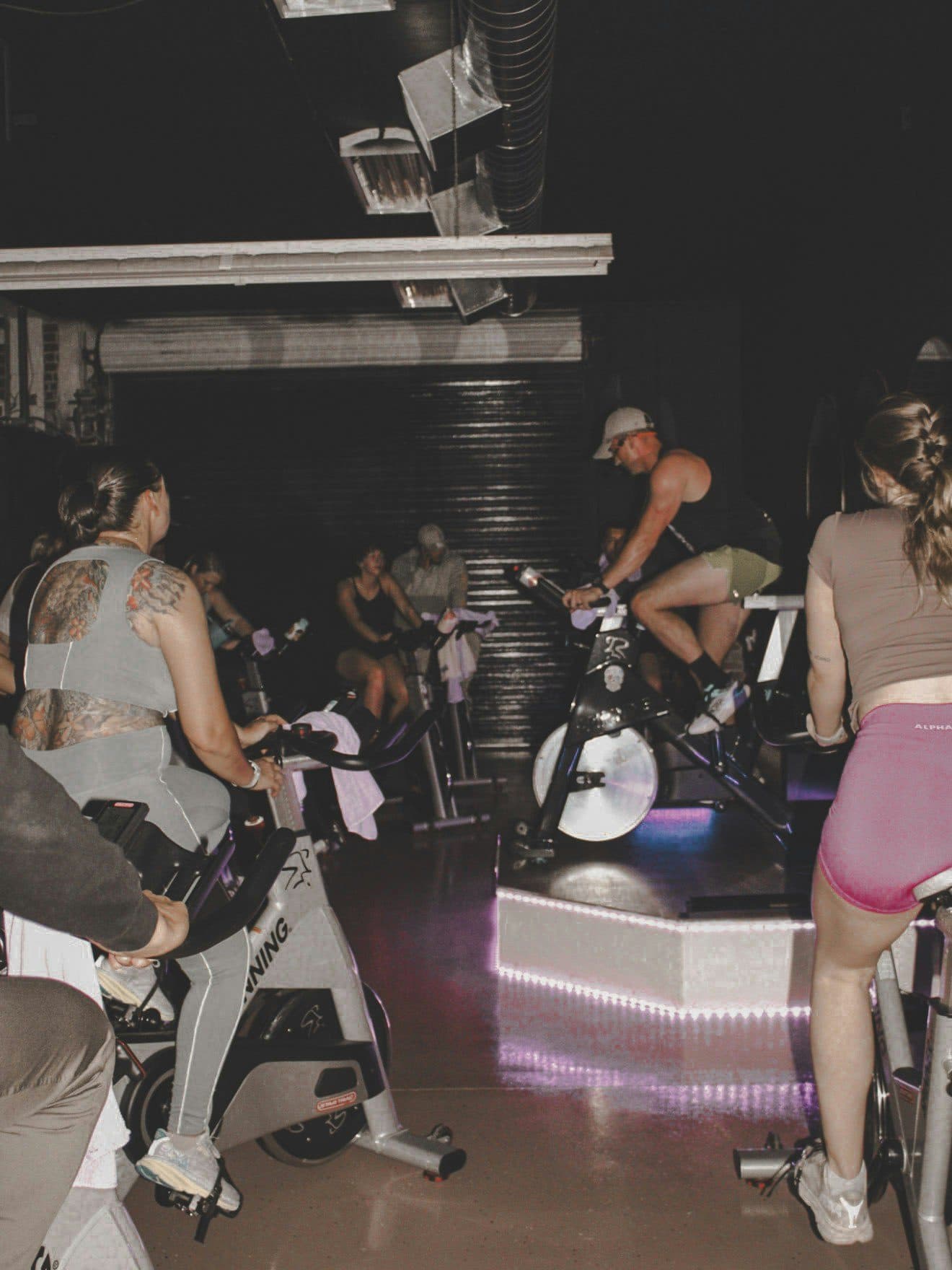 Content photography at a cycle studio